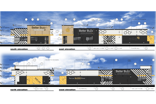 Better Buzz Coffee Brandon color exterior elevations