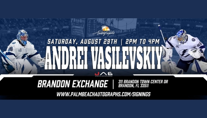 Andrei Vasilevskiy public signing event at Brandon Exchange in Brandon Florida