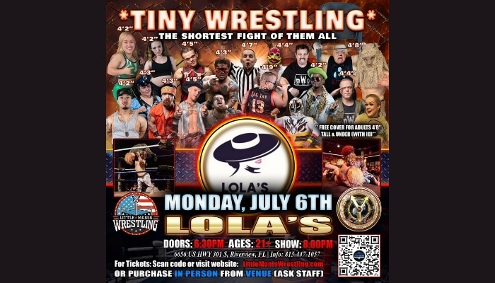 Little Mania Mini Wrestling event at Lola’s in Riverview Florida