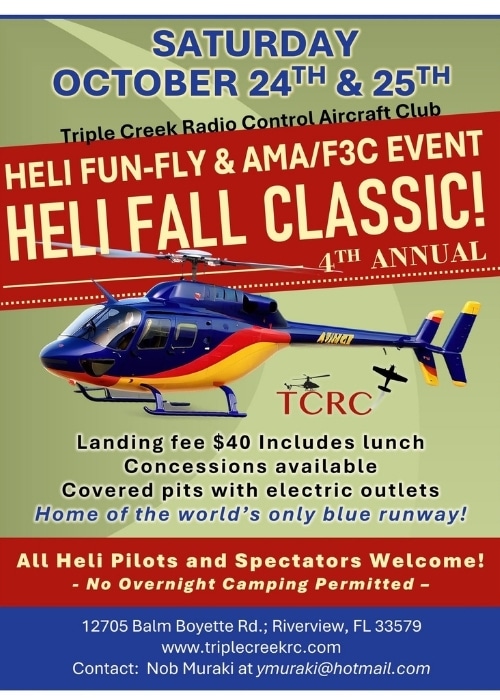 Heli Fall Classic October 2026 RC helicopter event in Riverview Florida